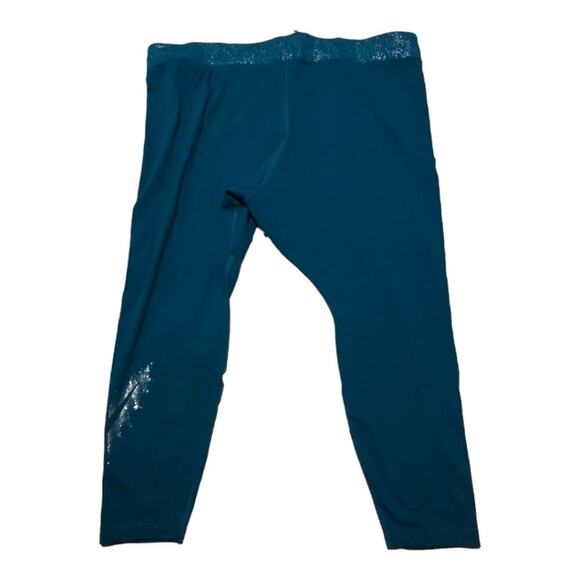 Nike Women Bright Spruce Stardust High-Waisted Leggings (DX6449-367) PLUS SZ 3X - Picture 5 of 9